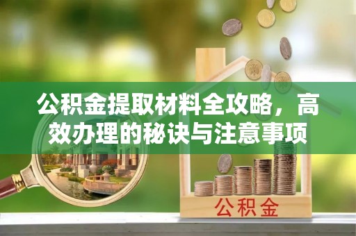郾城公积金提取材料全攻略，高效办理的秘诀与注意事项
