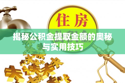 郾城揭秘公积金提取金额的奥秘与实用技巧